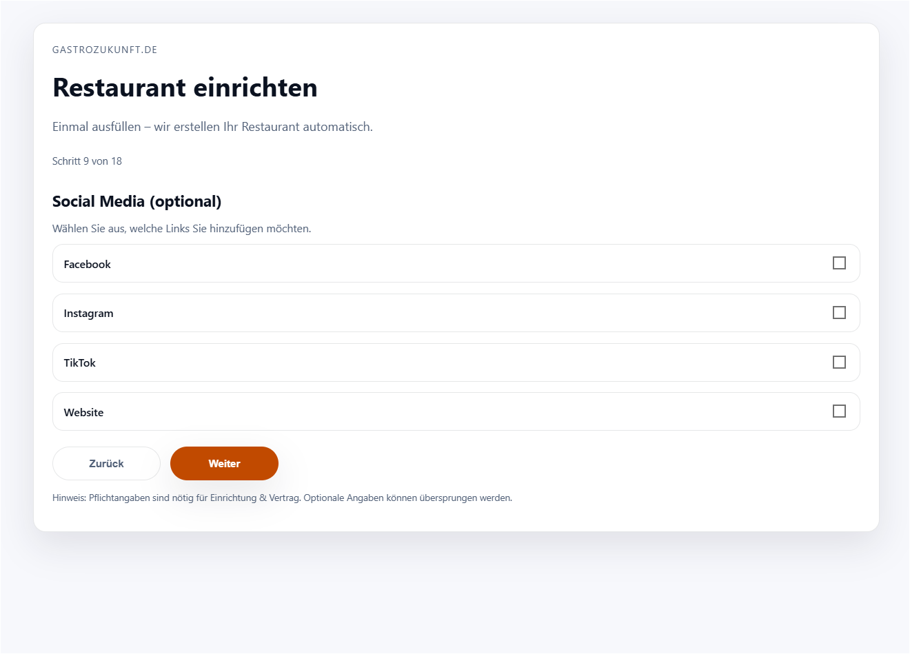 In einer Minute angemeldet – GastroZukunft