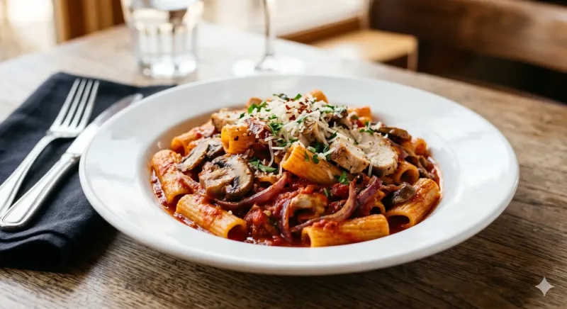 Rigatoni nach Art des Hauses