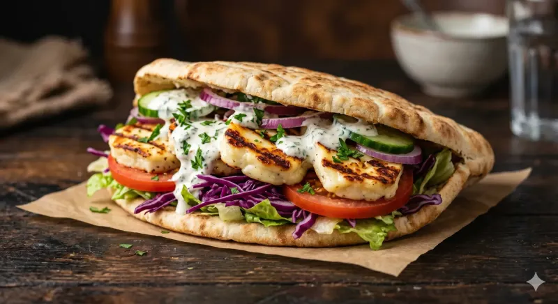Veggi Döner mit Halloumi