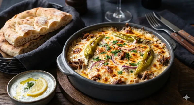 Döner überbacken mit Fladenbrot (4)