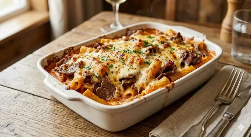 Rigatoni Dönerfleisch alla Forno