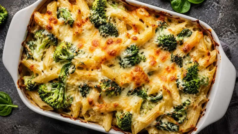 Penne Al Forno Spinaci e Broccoli