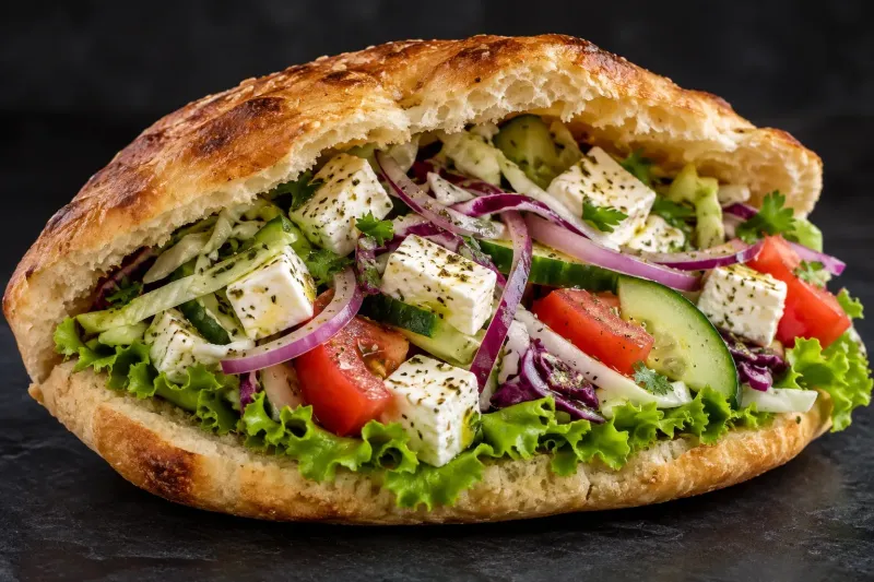 Veggi Döner mit Weichkäse
